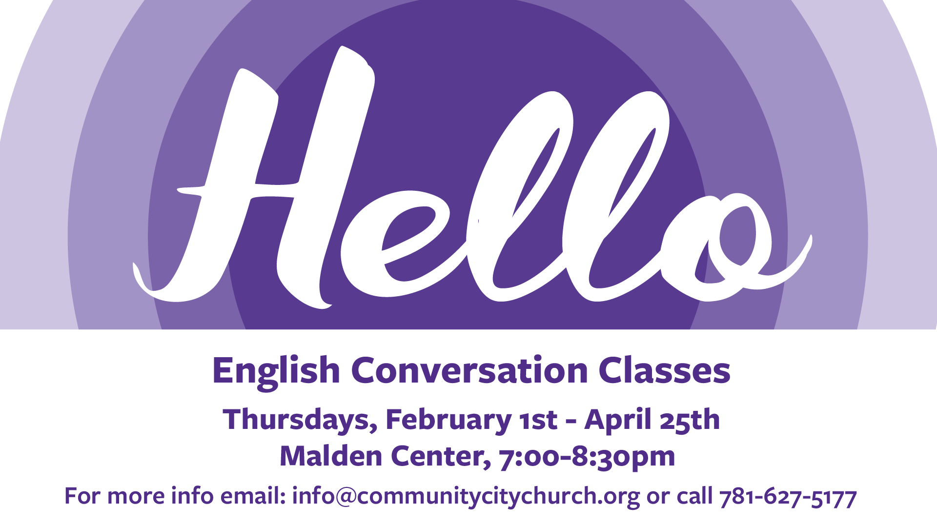 English Conversation Classes Spring 2024 Community City Church   Springeslslide 